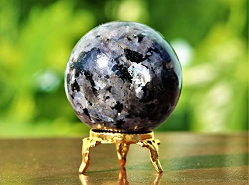 Chakras de larvikita de prata natural Chakras Chakras Cura Meditação da Esfera de Pedra Meditação Feng