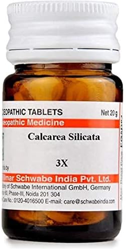 Dr. Willmar Schwabe Índia Calcarea Silicata Trituration Tablet 3x garrafa de 20 g de trituração comprimido