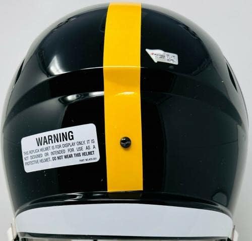 Steelers Najee Harris assinou os fanáticos de capacete de réplica em tamanho grande Riddell B314817 - Capacetes
