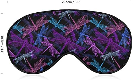 Camo Dragonfly Sleep Mask Tampa de máscara de olho macio de sombra eficaz com uma cinta ajustável elástica