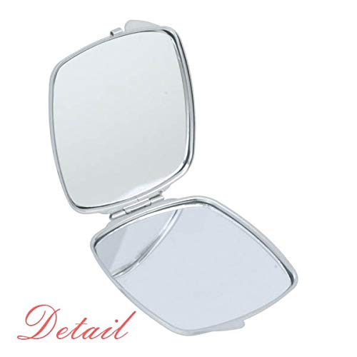 Blue Snowflake Winter Sport Esporte Espelho Quadrado Espelho Portátil Compacto Maquiagem de Pocket