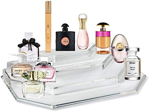 Por Alegory Byalegory Acrílico Mini Perfume e Mini Óleos perfumados Organizador e Vanity Display 4 Níveis