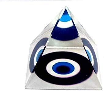 Pirâmide do olho do mal do cristal feng shui para energia positiva, sucesso boa sorte e prosperidade