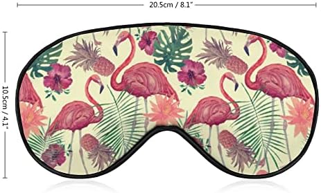 A aquarela flamingo folhas máscaras oculares sono de olhos vendados com blocos de cinta ajustável Blinder
