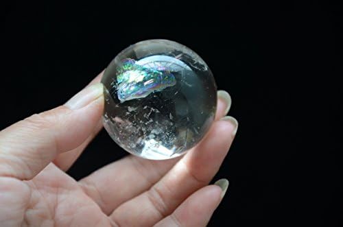 Real Tibete Himalaia Alta Altitude Clear Manifestor Cristal Quartz Bola Esfera Orb Rainbow 1,77 polegada