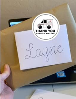 Rótulo Top Agradecemos Adesivos de Trabalhador Postal, adesivos temáticos de apreciação postal para