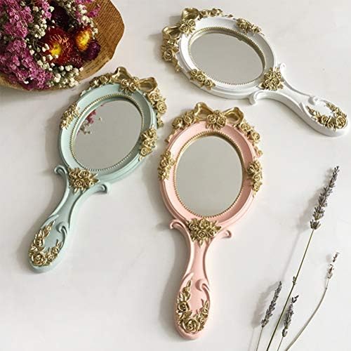 JJRY 1PC Retângulo Hand espelho cosmético, com espelho de maquiagem, espelhos de maquiagem de maquiagem