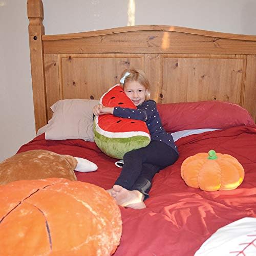 Pillow Watermelon Pillow melancia macio macio macio, fatia de melancia travesseiro durável melancia arremesso de almofadas de almofada de almofada de almofada de melancia de melancia presente para crianças garotas menino 21 anos