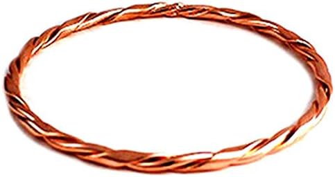 Pulseira genuína de pulseira de cobre feita no tamanho médio feminino dos EUA
