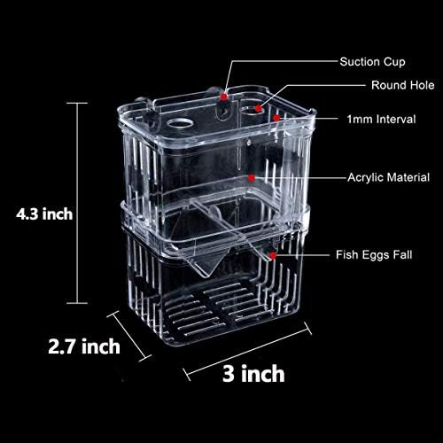 Caixa de criador de peixes de aquário NGE suspenda caixa de isolamento multi-funcional