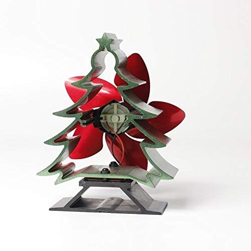 Lynlyn Christmas Tree Stove Fan Eficiente 5 Blade Firplace Fan portátil Eco amigável queimador de queimador