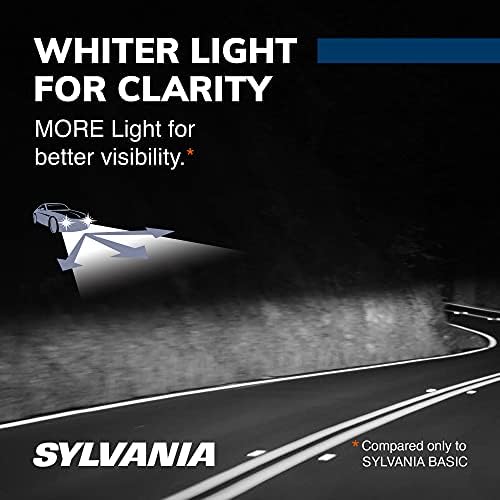 Sylvania - H1 Silverstar - Lâmpada de farol de halogênio de alto desempenho, viga alta, viga baixa