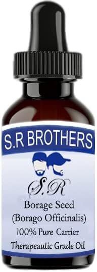 S.R Brothers Borage Seed Pure & Natural Terapêutico Carrier de grau 15ml