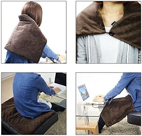 Yasez usb aquecimento elétrico aquecimento manta almofada de ombro de ombro de ombro de aquecimento móvel xale