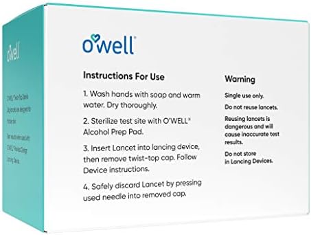 O'Well Lancing Disposited Kit + 100 O'Well Twist Twist Top Lancets, 28 Beda