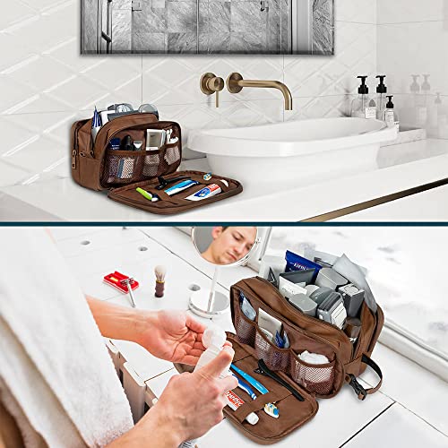Bolsa de higiene pessoal Pavilia para homens, bolsa de produtos de higiene pessoal de viagem | Kit Dopp resistente