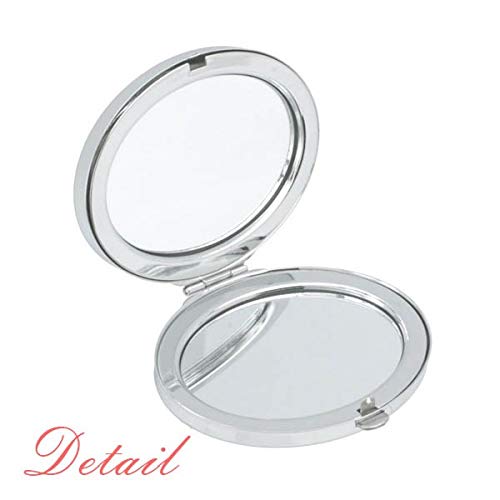 Simplicidade estilo coruja gordinha espelho portátil dobra maquiagem de mão dupla lateral óculos