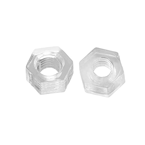 Yinpecly m3 x 0,5 mm nylon porcas hexágica rosca métrica de fios plásticos porcas hexagon prendedores, 5.5x2.4mm