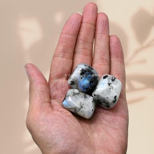 Rainbow Moonstone Crystal Tell Stones Rocks polidos - Pedras de gemas naturais para cura - Cristais DIY para