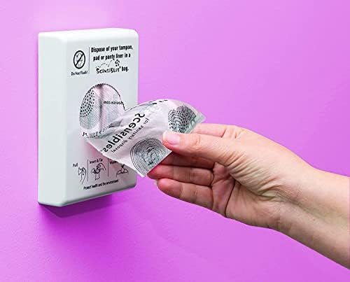 Sacos de descarte de Scensibles para produtos de cuidados menstruais - caixa de recarga de 50 CT - para descarte