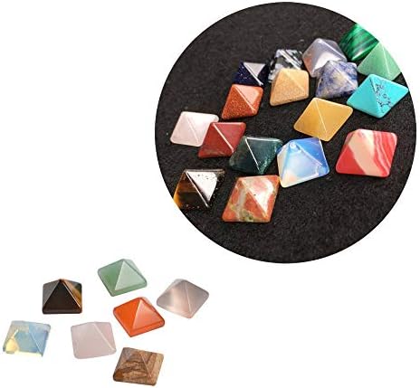 Wixine 1 pacote de 7 pirâmide Conjunto de pedras espiritualidade de cura de cristal