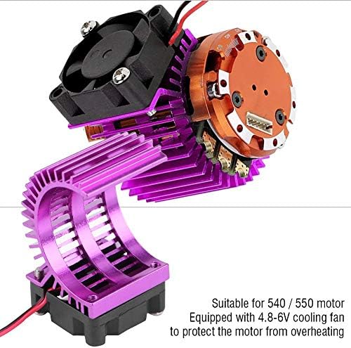 DiLWE Motor Calque de calor dissipado com ventilador de resfriamento para 1/10 de escala elétrica