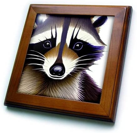 3drose legal engraçado fofo fofo raccoon street gato picasso estilo de estilo. - ladrilhos emoldurados