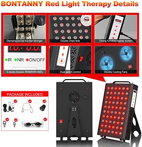 Bontanny Red Light Terapy Dispositivo para face corporal. Terapia de luz infravermelha próxima