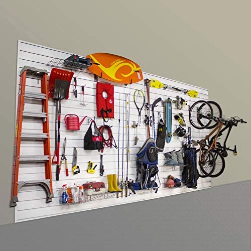 Poslat Garage Storage PVC Slatwall Painéis - 4 pacotes de 8 pés x 4 pés. Seções