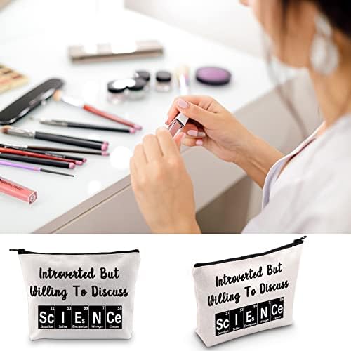 Blupark Science Makeup Bag Science Professor Introverted, mas disposto a discutir o presente de