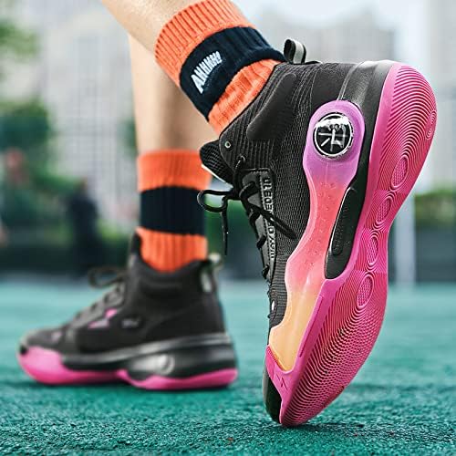 Tênis de basquete de desempenho cruzado masculino-colorblock colorblock de sapatos atléticos de vários esportes