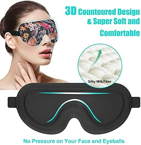 Máscara para os olhos do sono privado para homens, mulheres, máscara de olho 3D para sono - máscara de sono