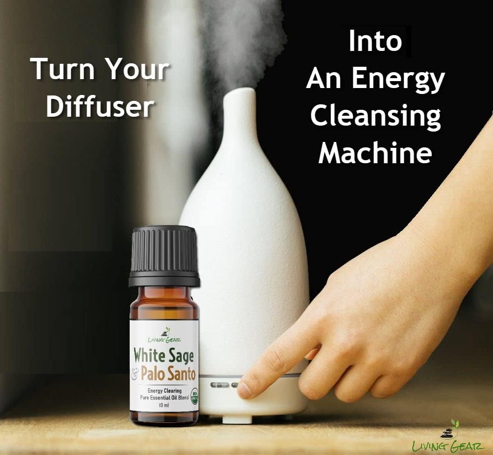 Sábio branco e óleo essencial de Palo Santo - para limpar energia negativa e aromaterapia - pura e não diluída