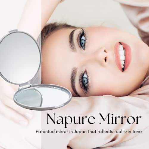 Espelho de dupla face, ampliação de 1x/ 3x, viagem compacta portátil de maquiagem espelho dobrável