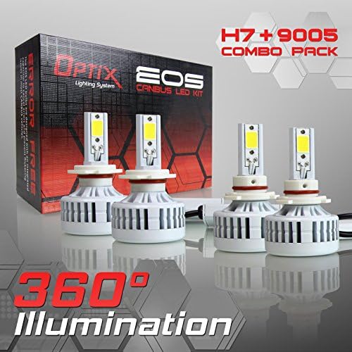 Optix h7 + 9005 combinação de feixe baixo/alto - 4pcs kit de conversão de lâmpadas de farol LED - 160w