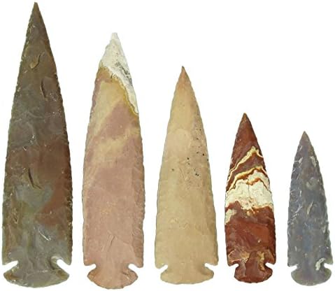 Harmonize o Reiki Healing Crystal feito artesanal no conjunto de pedras de ágata indiana de 5 flechhead