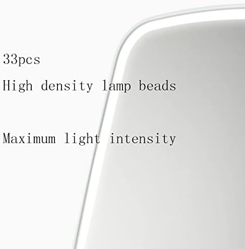 LED espelho de maquiagem de viagem dobrável LED 3 cores USB Luzes de espelho de toque recarregável USB