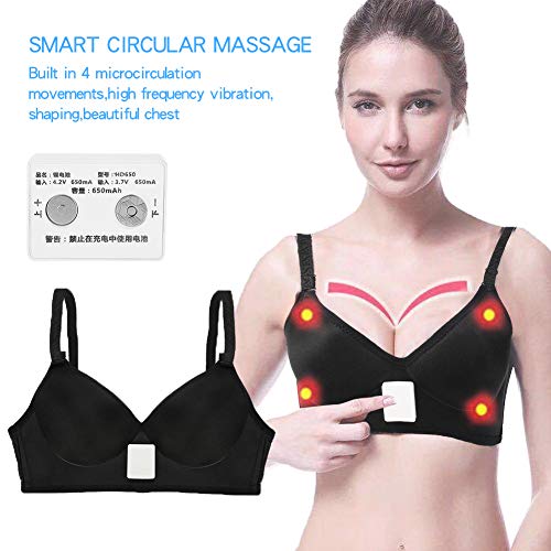 Sutiã elétrico, massageador de aquecimento de mama recarregável Massageador de tórax confortável
