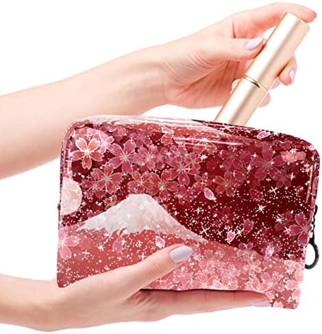 Tbouobt Gifts For Men Mulheres Bolsas de maquiagem Bolsa de higiene pessoal Sacos de cosméticos, vulcão japonês