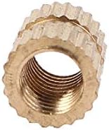 X-dree m5 x 10mm feminino fêmea cilindro de latão de bronze inserções redondas de rosca (m5 x 10mm