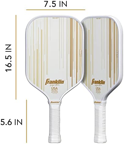 Franklin Sports Pro Pickleball Paddles - Signature Series Pro Pickleball Paddle com MaxGrit Surface