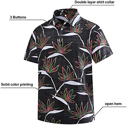 Deolax Mens Camisas Polo de umidade Wicking Quick Dry Short Slave Golf Camisetas para homens
