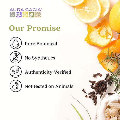 AURA CACIA Pure Butt Brot Botels Oil | Orgânico certificado, GC/MS testado para pureza