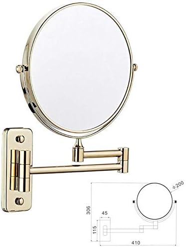 Novo Montagem de parede de parede de dupla face 3x espelho cosmético espelho de 8 polegadas espelho de 360 ​​°