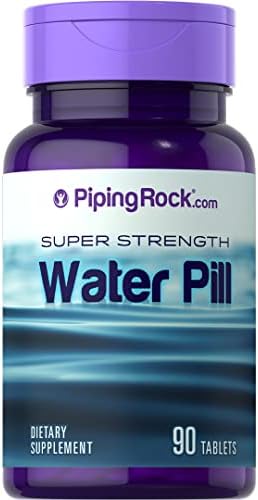 Super Strength Water Pill | 90 comprimidos | com potássio | Suplemento livre de glúten não-OGM,
