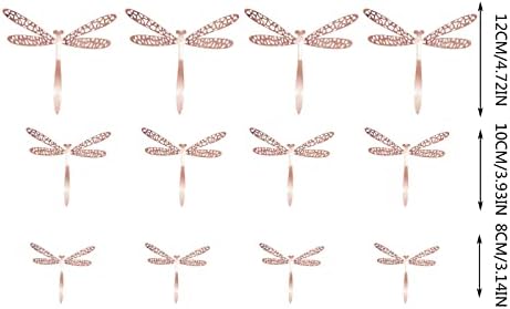 Textura de metal 3d Três dimensionais simulação hollow dragonflys adesivo de parede textura metal