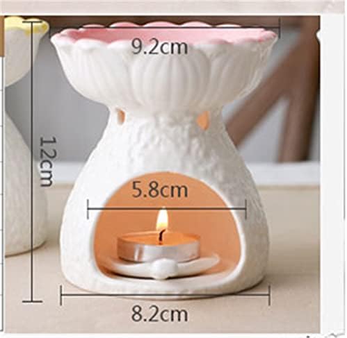 Zlbyb grande capacidade de cerâmica vela aromaterapia queimador aroma lâmpada decoração doméstica
