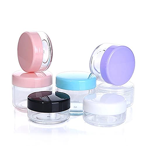 100pcs 2g 3g 5g 10g 15g 20g Plástico Plástico vazio transparente recipiente de maquiagem de jarra