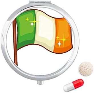 Shine Irlanda Nacional Bandeira Nacional St.patrick's Pill Case Pocket Medicine Storage Box Recipiente