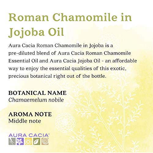 AURA CACIA ROMANA CAMOMILE em Jojoba Oil, pura grau terapêutica, 15ml